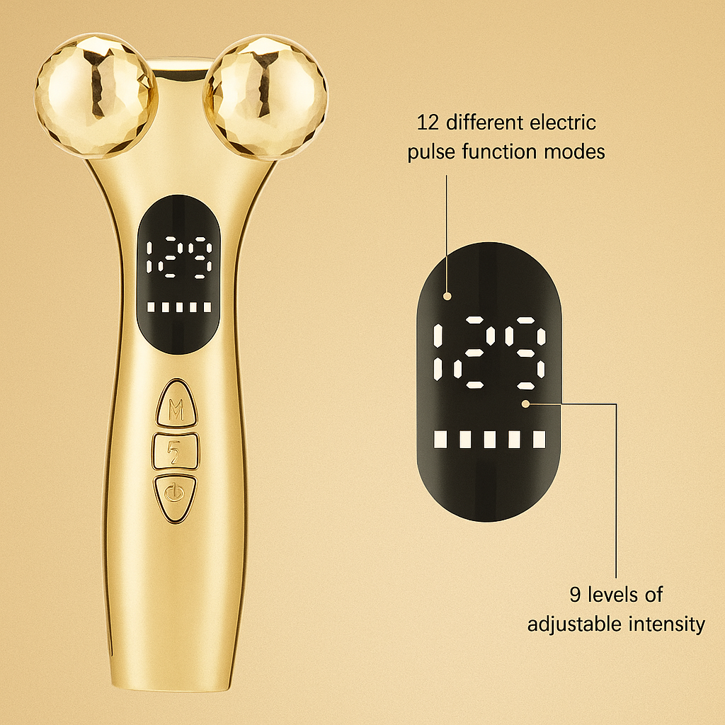 Glowelle™ V-Lift Microcurrent Roller – The Perfect Gift for Lifted, Youthful Skin