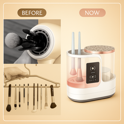 Glowelle™ AutoClean Makeup Brush Cleaner – Fast 10-Second Clean & Dry