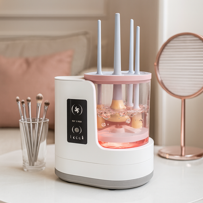 Glowelle™ AutoClean Makeup Brush Cleaner – Fast 10-Second Clean & Dry