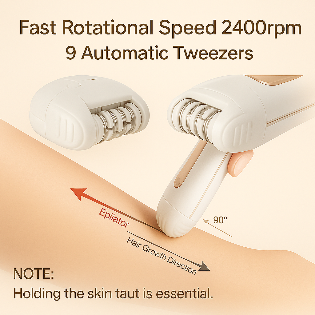 Glowelle™ SilkSmooth — Rechargeable 3-in-1 Epilator & Shaver (Bikini, Legs & Body)