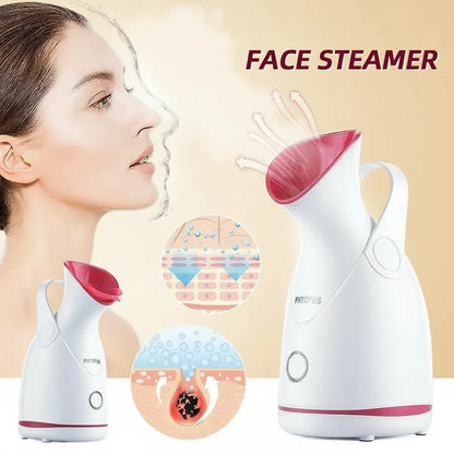 Revitalize Your Skin with the Nano Steam Facial Steamer - Hot Compress Hydration and Deep Cleansing Device