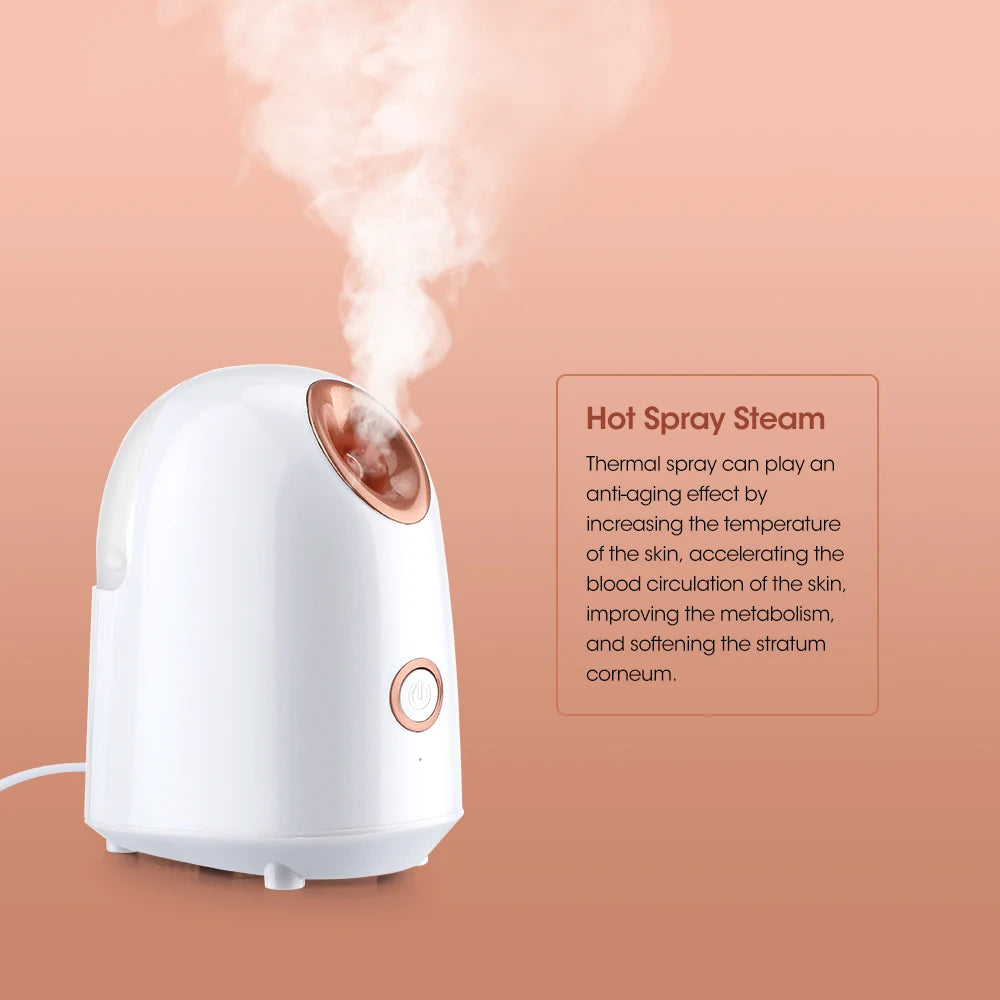 Revitalize Your Skin with the Nano Ionic Hot Mist Facial Steamer - Ultimate Home Spa Experience for Deep Hydration and Pore Cleansing