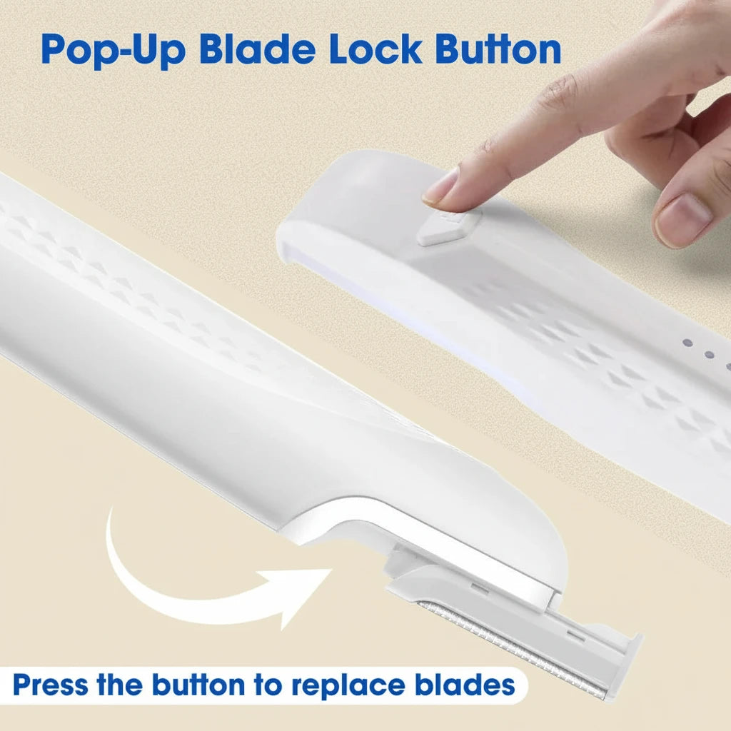 Revitalize Your Skin with the Women's Sonic Rechargeable Dermaplane Razor - 6 Replaceable Blades for Effortless Facial Exfoliation and Hair Removal