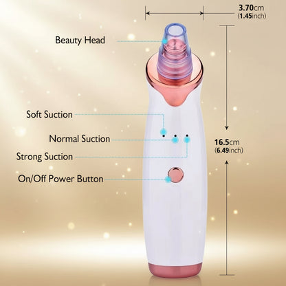 Electric Vacuum Suction Blackhead Remover Facial Pore Acne Cleaner Comedone Spot Ore Cleansing Pimple Extractor USB Rechargeable
