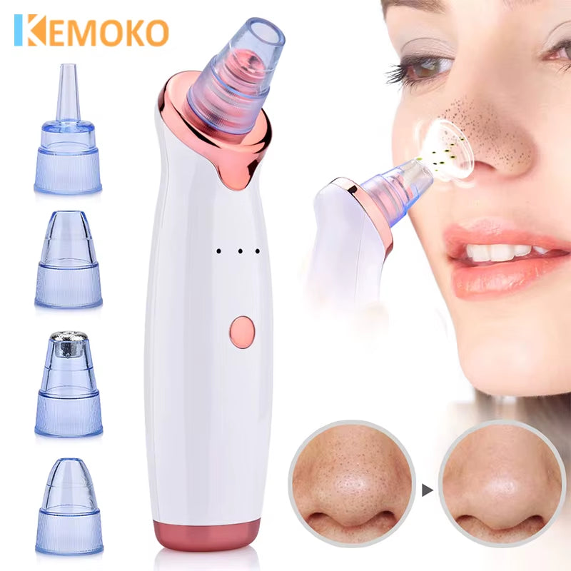 Electric Vacuum Suction Blackhead Remover Facial Pore Acne Cleaner Comedone Spot Ore Cleansing Pimple Extractor USB Rechargeable